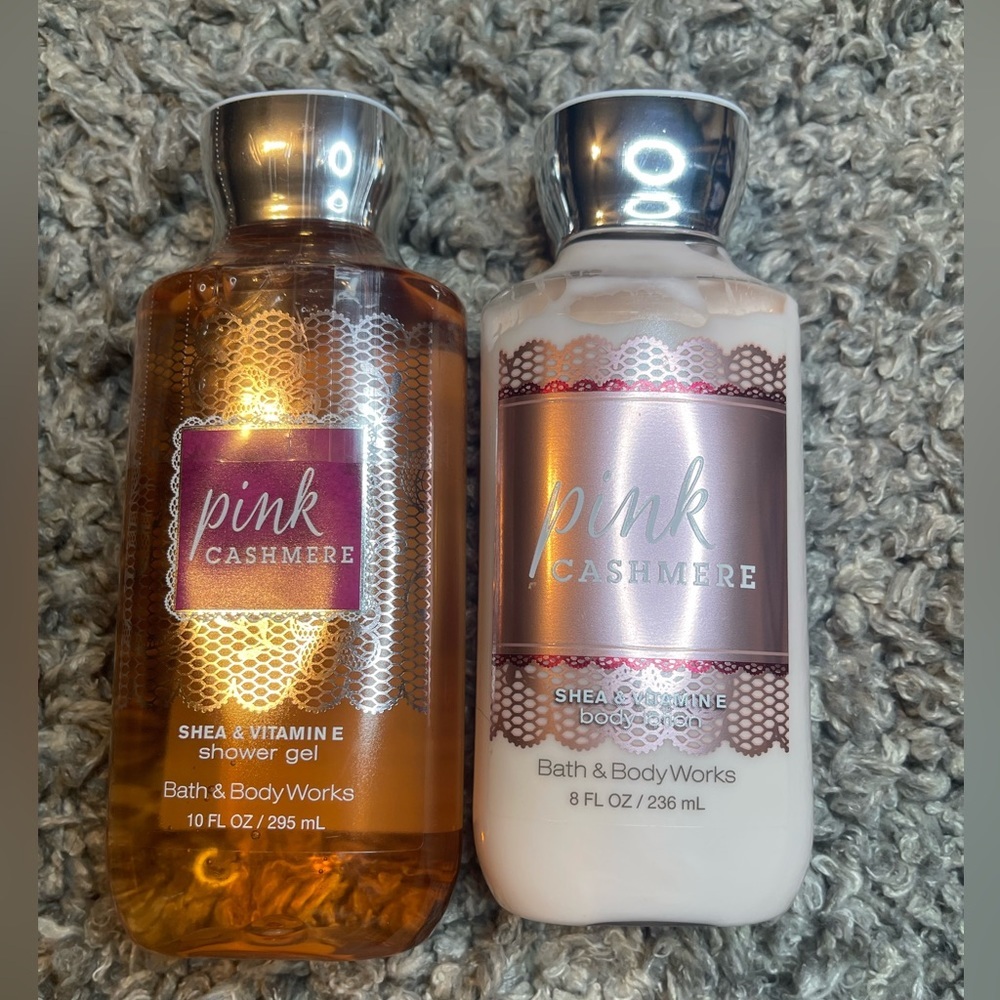 Bath & body works shower gel & lotion pink cashmere